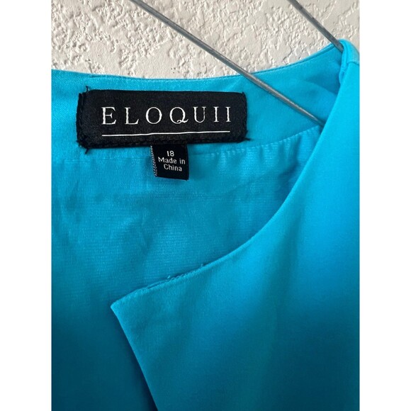 Turquoise teal blue Eloquii plus size dress - Picture 3 of 6